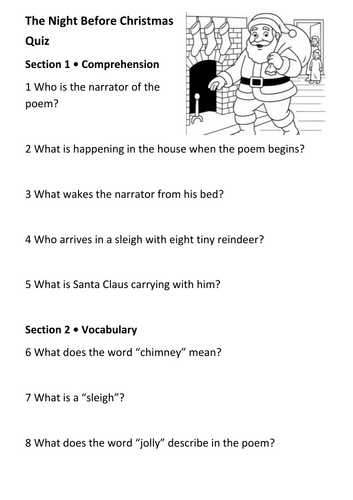 The Night Before Christmas Quiz