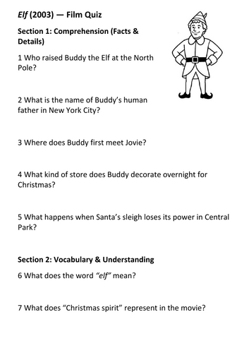 Elf (2003) — Film Quiz