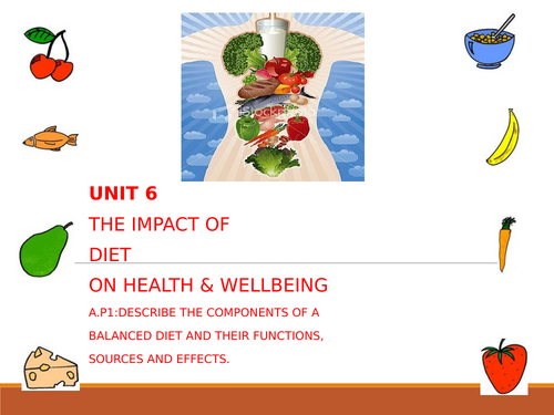 Unit 6 - THE IMPACT OF DIET ON HEALTH & WELLBEING