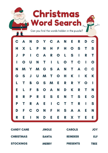 Christmas Wordsearch