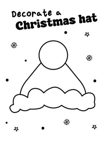 Decorate a Christmas Hat Activity