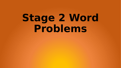 Mixed word problems for Stage 2
