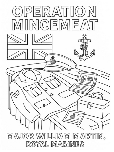 Operation Mincemeat Coloring Picture