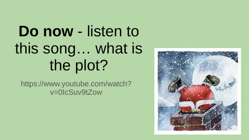 Stand alone Christmas lesson for KS3 Drama