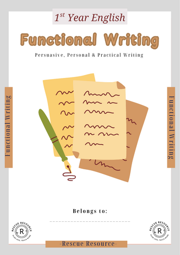 Functional Writing - First Year English (Persuasive, Personal & Practical Writing)