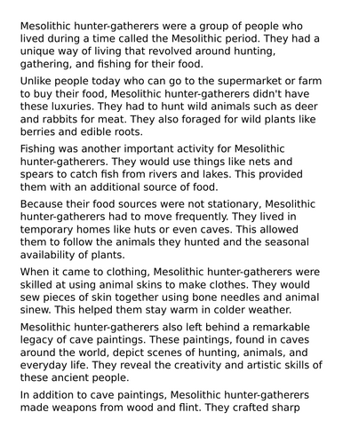 The Write Stuff Stone Age Boy Unit