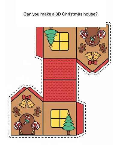 3D Christmas House Craft: Construct Your Own Festive Scene!