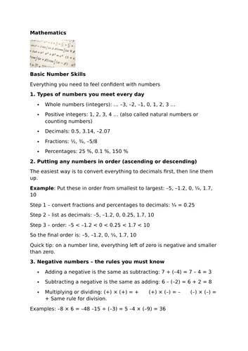 Basic Number Skills
