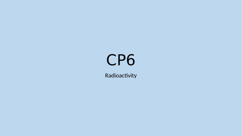 CP6 radioactivity