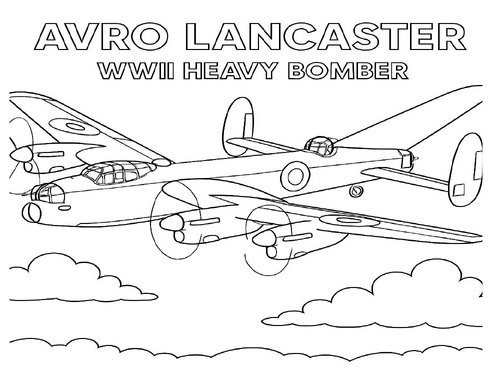 The Avro Lancaster Coloring Picture