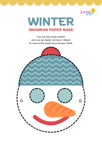 Winter Snowman Paper Mask – EYFS / KS1 Seasonal Craft Activity