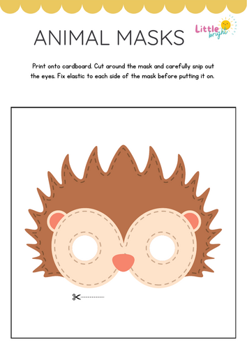 Animal Masks Craft Pack – EYFS / KS1 Fine Motor, Role-Play & Creative Activity