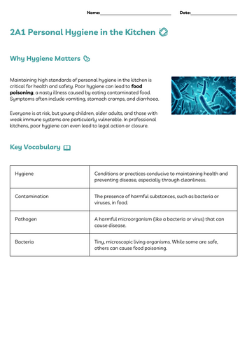 ASDAN Foodwise Short Course – Module 2 A Tasks (2A1–2A9) Basic Food Safety