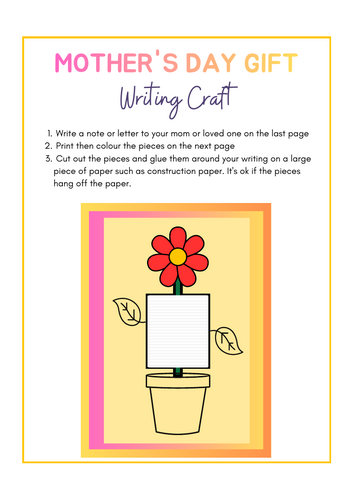Mother's Day Gift - Writing Craft