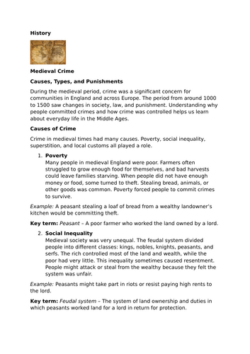 Medieval Crime (c1000–1500) – Causes, Types, and Punishments