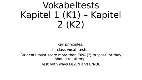 AQA New GCSE German 2026+ vocab tests