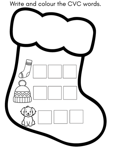 write and colour the cvc words