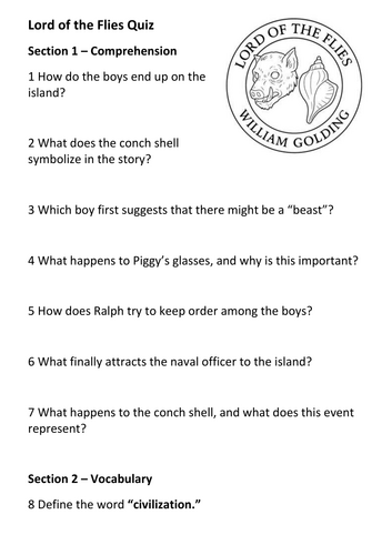 Lord of the Flies Quiz