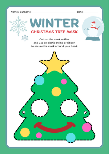 Festive Fun: Christmas Paper Mask Craft Pack!