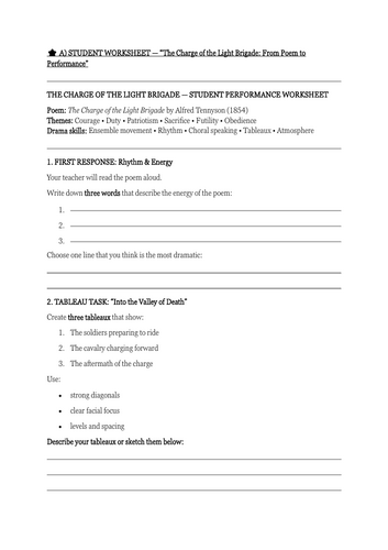 The Charge of the Light Brigade — From Poem to Performance