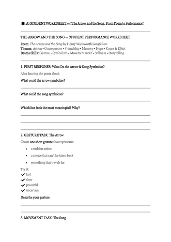 The Arrow and the Song — From Poem to Performance