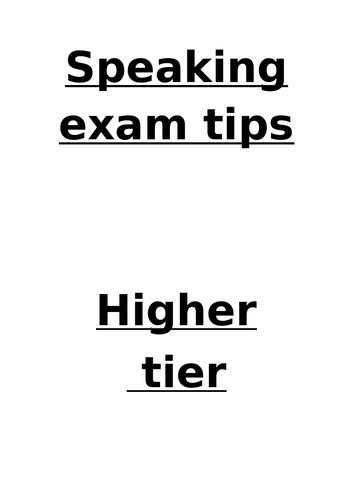 Edexcel speaking exam booklet 2026