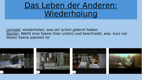 A-Level German Das Leben der Anderen revision lesson