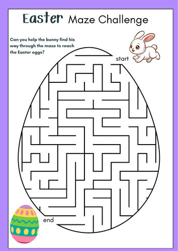 Easter Activity - Easter Eggs Maze Games