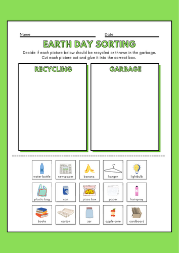 Earth Day / Green Day Mixed Activity Pack!