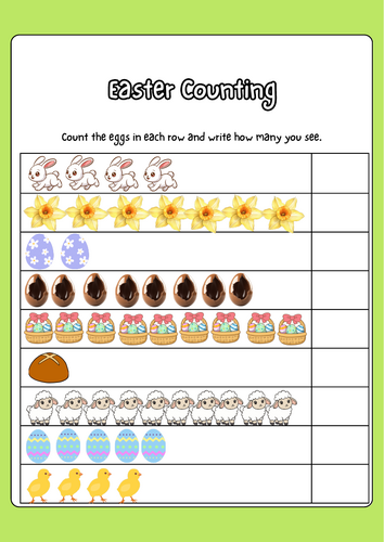 Easter Counting Fun: Numbers to 10 Resource!