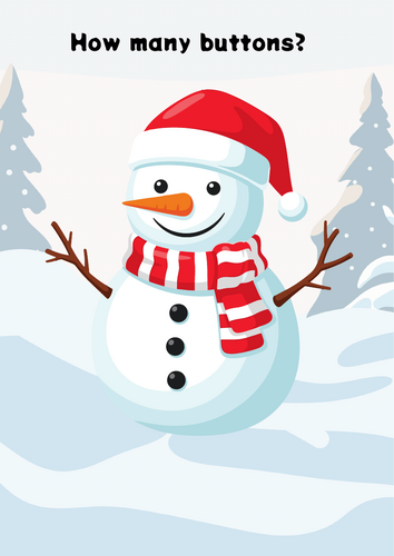 Match the number to the Snowmen's buttons