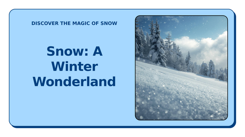 Snow - A winter Wonderland