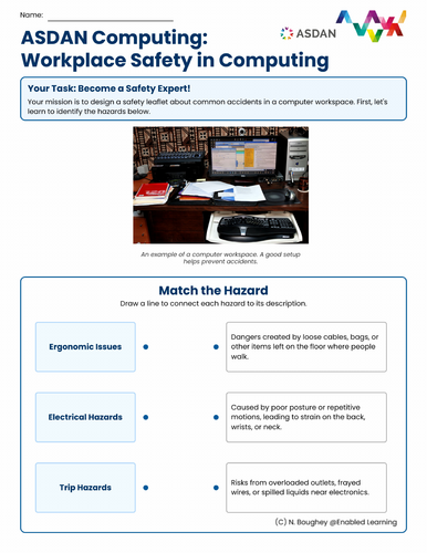 ASDAN Computing Short Course - Health and Safety - A2