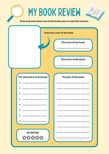 Book Day Book Review Templates (5 Pages: Fiction & Non-Fiction)