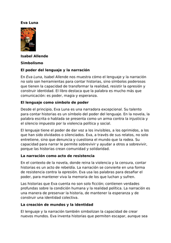 Eva Luna by Isabel Allende – Symbolism – The Power of Language and Storytelling