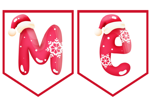 Merry Christmas Letter Display Bunting