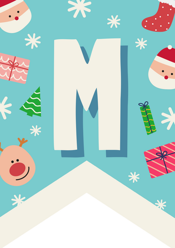 Editable "MERRY CHRISTMAS" Letter Bunting (PPT & PDF)