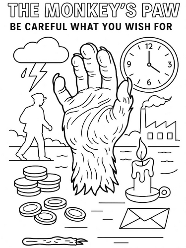 The Monkey's Paw Coloring Picture