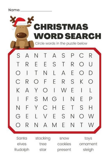 Christmas Word Search