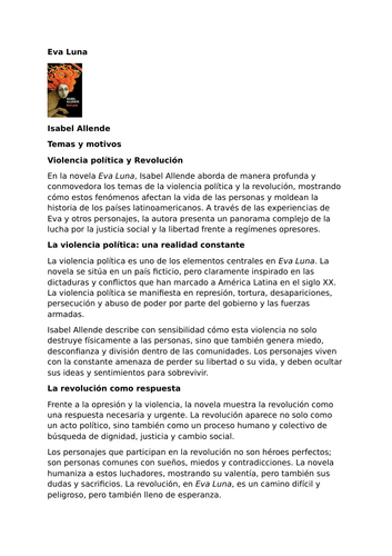 Eva Luna by Isabel Allende – Themes and Motifs – Political Violence and Revolution