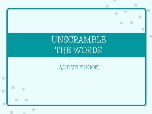 Book Day Fun: Unscramble the Book Words!