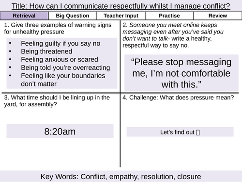 How can I communicate respectfully whilst I manage conflict?