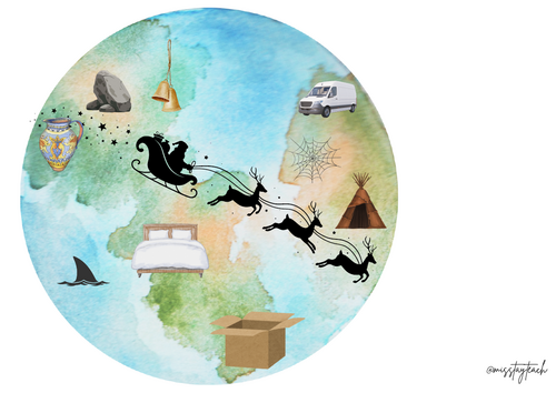 Santa's travels CVC writing