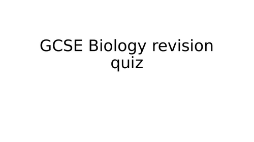 AQA GCSE Biology exam revision quiz - 73 slides
