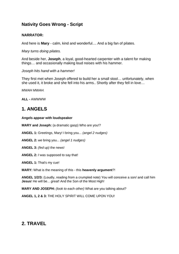 Nativity Goes Wrong - Script