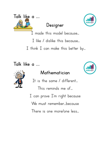 Oracy - Talk like a... sentence stems