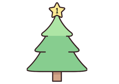 Numbered Christmas Trees 1-10