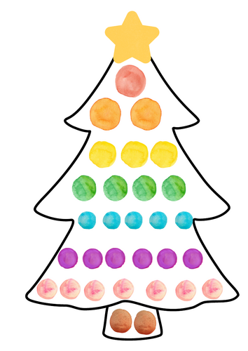 Colourful Pom Pom Christmas Trees