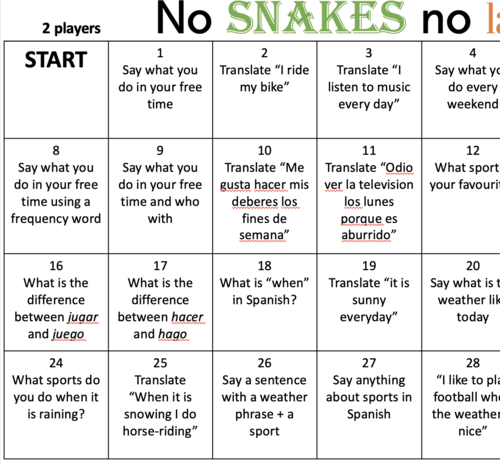 No snakes no ladders - game Mi tiempo libre