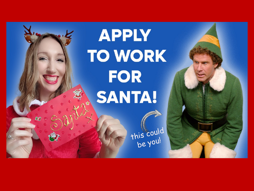 Christmas Elf Job Application Writing Activity and Printable Worksheet